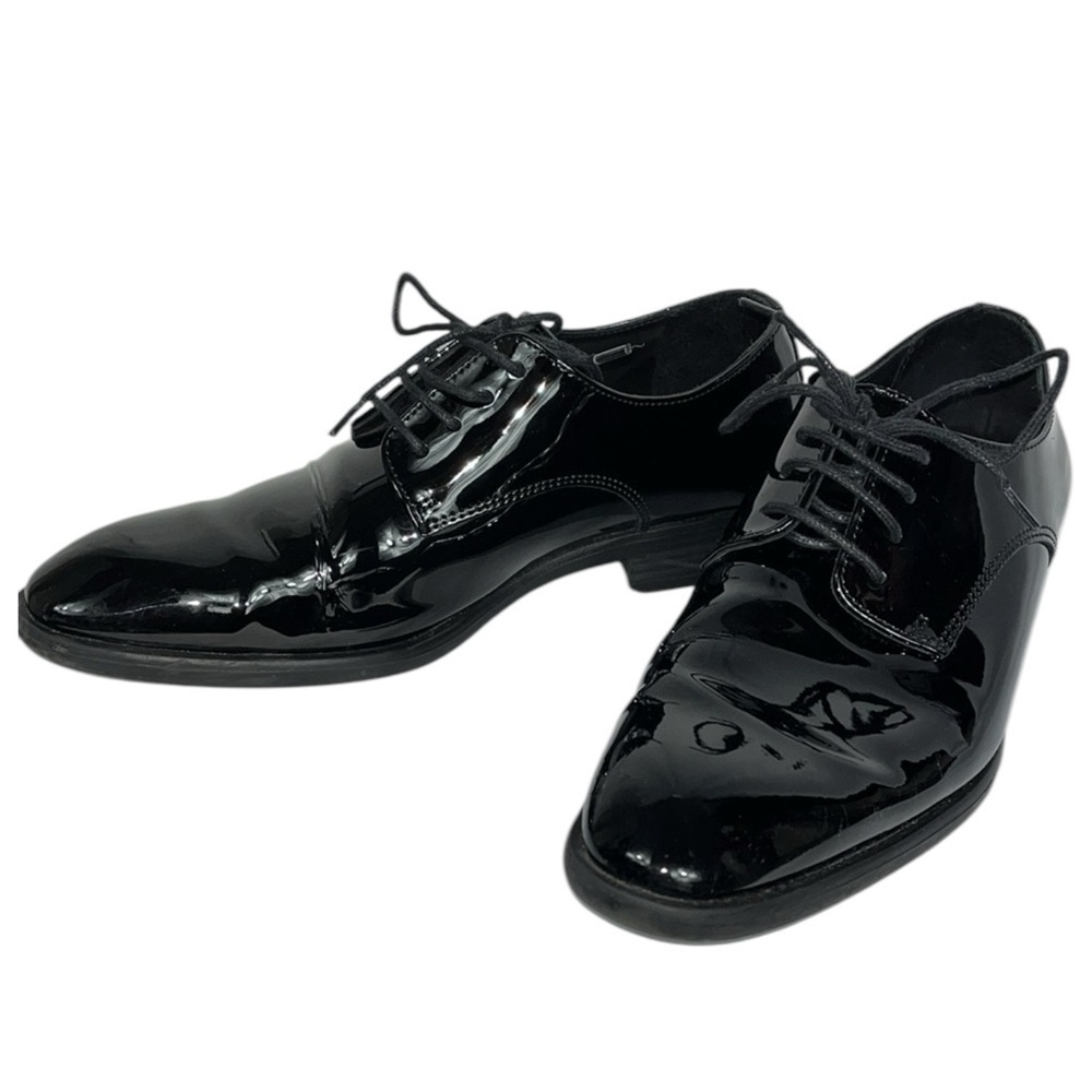 Nordstrom Dax Plain Toe Derby lace up patent leather shoe MEN Sz 8.5 - Picture 3 of 6